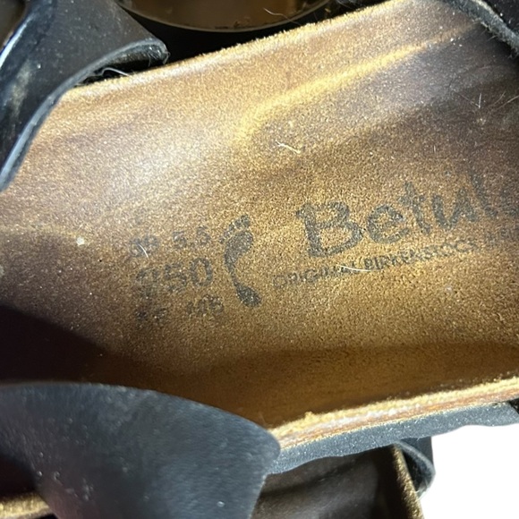 Birkenstock Betula Black Strappy Cork Sandals Size 39 - Picture 4 of 5